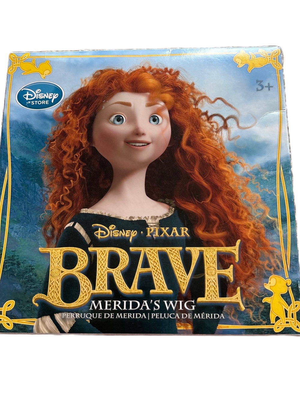 Disney Merida Orange Curly Wig for Kids Costume Halloween Brave World Land